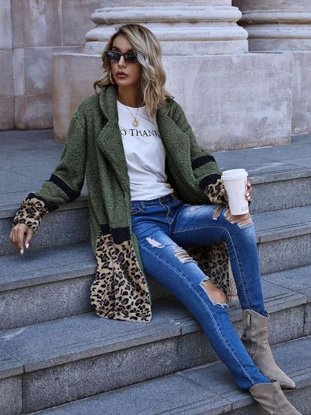 women's wool & blends 2021 faux fur coat female leopard print casual winter women warm teddy manteau fourrure femme, Black
women's wool & blends 2021 faux fur coat female leopard print casual winter women warm teddy manteau fourrure femme, Black