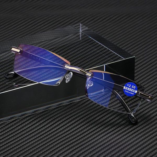 sunglasses anti blue light blocking rimless reading glasses women men square frameless presbyopic diopters +1.0 1.5 2 2.5 4.0, White;black
sunglasses anti blue light blocking rimless reading glasses women men square frameless presbyopic diopters +1.0 1.5 2 2.5 4.0, White;black