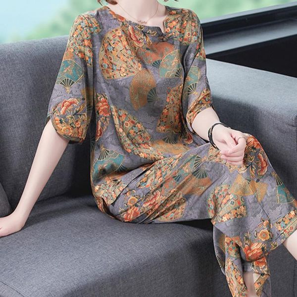 women's two piece pants 2021 ladies fashion wide-leg suit womens summer dress loose middle-aged elderly mother's age reduction two, White
women's two piece pants 2021 ladies fashion wide-leg suit womens summer dress loose middle-aged elderly mother's age reduction two, White