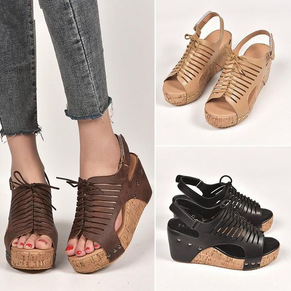 dress shoes women's platform sandals 2021 summer leopard wedge ladies beach party buckle plus size high heel female, Black
dress shoes women's platform sandals 2021 summer leopard wedge ladies beach party buckle plus size high heel female, Black