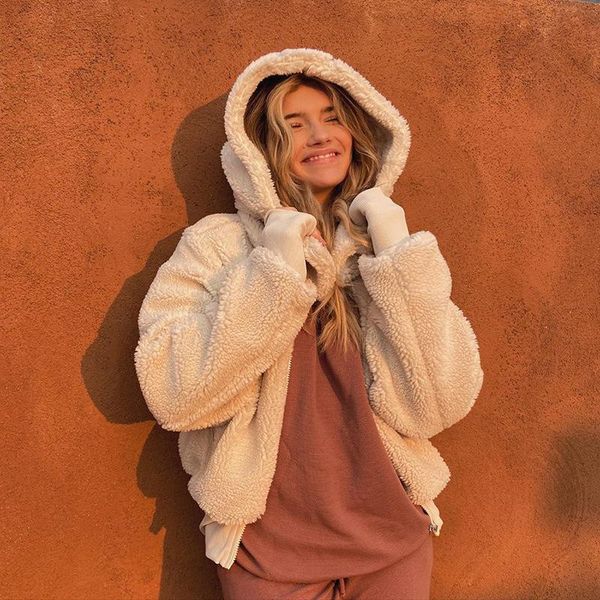 women's wool & blends 2021 women autumn warm zipper fashion casual simple solid color lamb coat jacket fall clothes loose winter, Black
women's wool & blends 2021 women autumn warm zipper fashion casual simple solid color lamb coat jacket fall clothes loose winter, Black