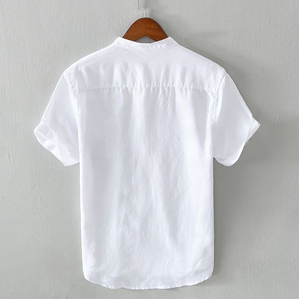 2021 stand collar summer linen and cotton brand short sleeve fashion shirts for men casual comfortable shirt mens chemise br6k, White
2021 stand collar summer linen and cotton brand short sleeve fashion shirts for men casual comfortable shirt mens chemise br6k, White