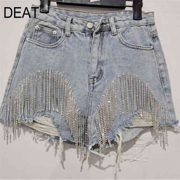 deat summer fashion tide denim short women high street style rhinestone sequins loose hole tassel fit wild clothing ae323 210324, White;black
deat summer fashion tide denim short women high street style rhinestone sequins loose hole tassel fit wild clothing ae323 210324, White;black