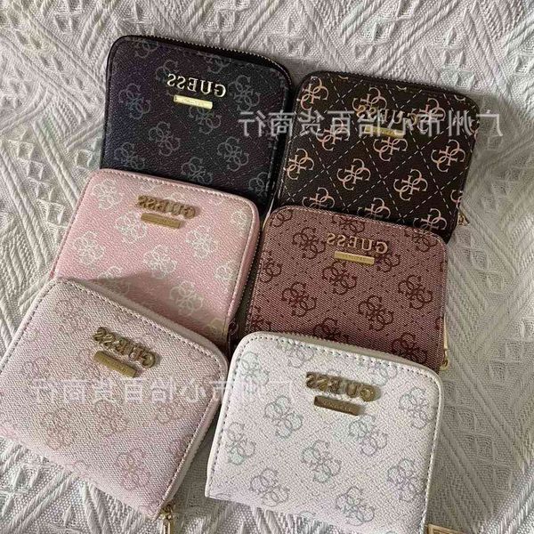gs presbyopia letter fashion printed short zipper zero wallet