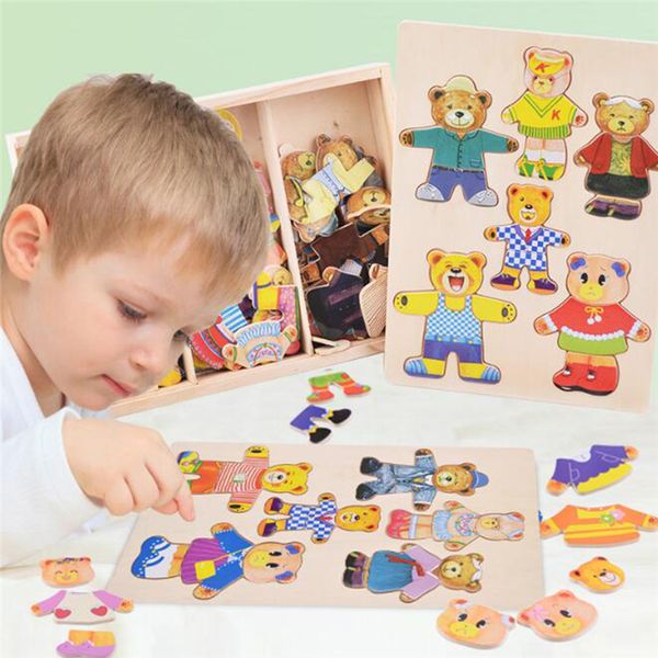 wooden puzzle set baby learning & education puzzle toys bear changing clothes puzzles kids childrens wooden toy
wooden puzzle set baby learning & education puzzle toys bear changing clothes puzzles kids childrens wooden toy