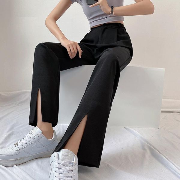 women's pants & capris cgc 2021 spring fashion high wais woman casual split wide leg suit female harajuku loose straight trousers solid, Black;white
women's pants & capris cgc 2021 spring fashion high wais woman casual split wide leg suit female harajuku loose straight trousers solid, Black;white