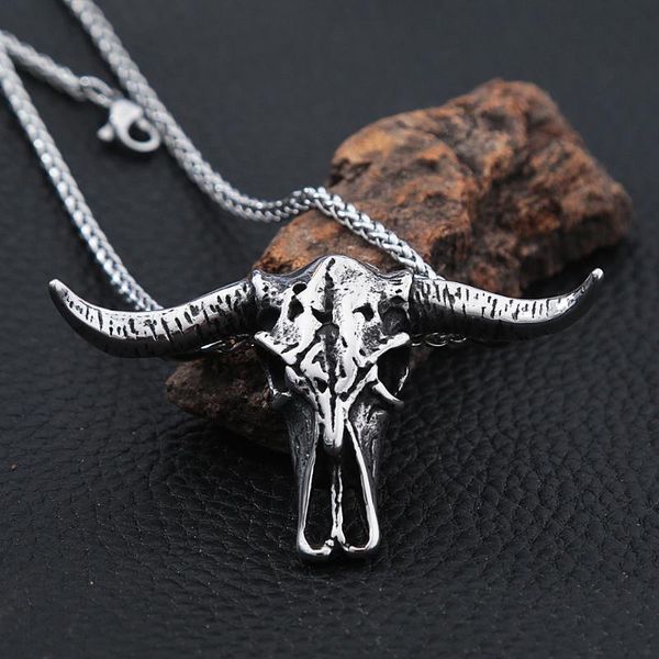 pendant necklaces punk hip hop bull head skull stainless steel biker animal men necklace gothic jewelry gift wholesale, Silver
pendant necklaces punk hip hop bull head skull stainless steel biker animal men necklace gothic jewelry gift wholesale, Silver