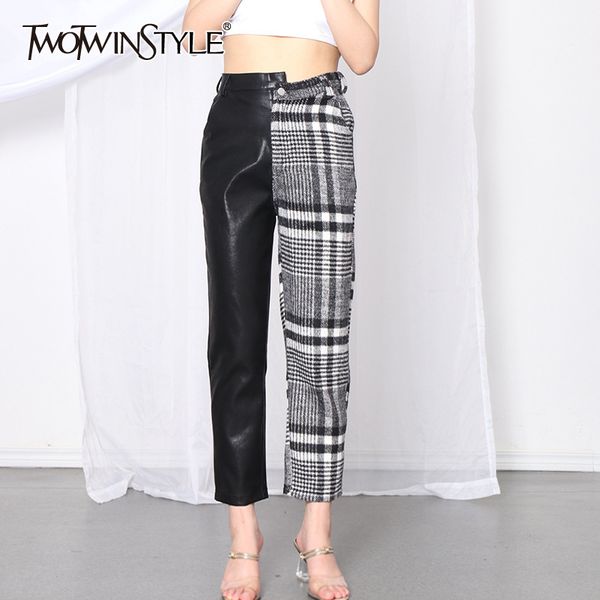 loose patchwork harem pants for women high waist print plaid casual trousers female fashion new clothing spring 210428, Black;white
loose patchwork harem pants for women high waist print plaid casual trousers female fashion new clothing spring 210428, Black;white