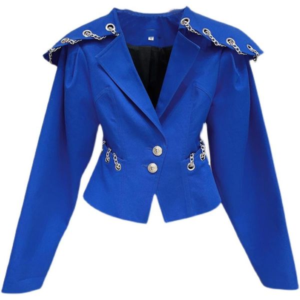 women's jackets 2021 early autumn niche fashion navy collar shawl chain decoration waist slimming all-match lady's long-sleeved ja, Black;brown
women's jackets 2021 early autumn niche fashion navy collar shawl chain decoration waist slimming all-match lady's long-sleeved ja, Black;brown