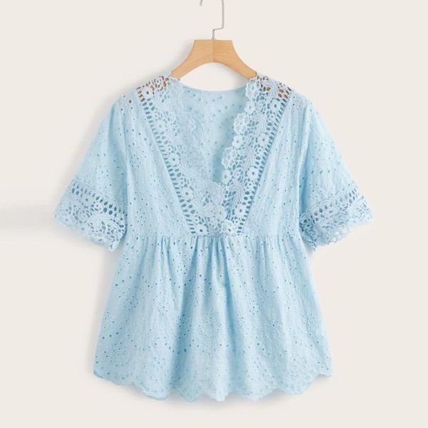 solid color blouse women's korean style v neck fashion short sleeve female sweet lace patchwork blouses & shirts, White
solid color blouse women's korean style v neck fashion short sleeve female sweet lace patchwork blouses & shirts, White