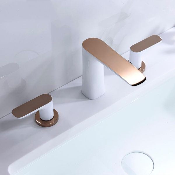 bathroom sink faucets white and rose gold brass basin faucet double handle 3 holes tap cold mixer black bath bathtub
bathroom sink faucets white and rose gold brass basin faucet double handle 3 holes tap cold mixer black bath bathtub