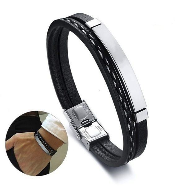 delysia king trendy men leatherwear weave bracelet leisure color contrast stainless steel bangle, Golden;silver
delysia king trendy men leatherwear weave bracelet leisure color contrast stainless steel bangle, Golden;silver