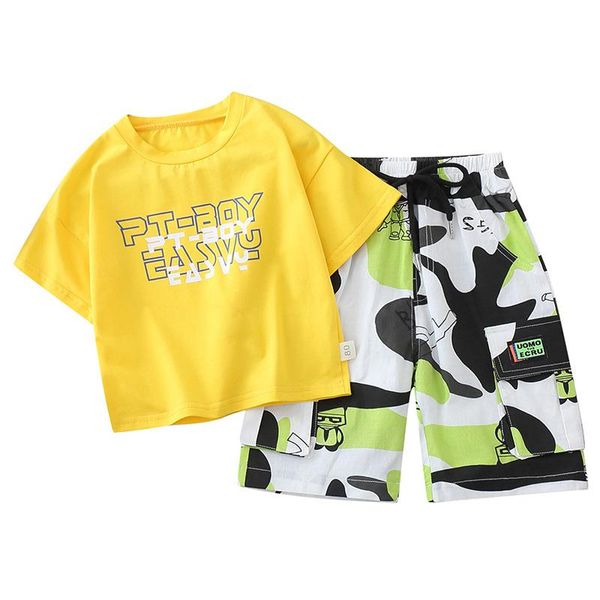 baby boys casual clothing sets summer kids girls letter printing t-shirt +camouflage shorts 2-piece suits infant clothes, White
baby boys casual clothing sets summer kids girls letter printing t-shirt +camouflage shorts 2-piece suits infant clothes, White
