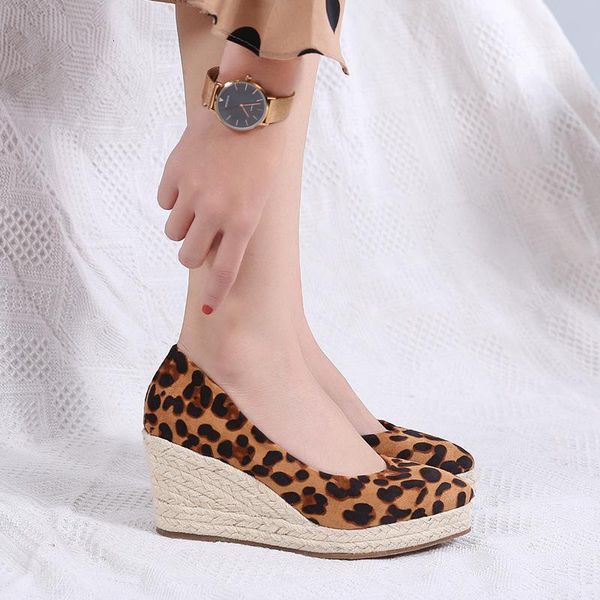 sandals women 7cm heel leopard flock wedge single shoes women's platform espadrilles spring and autumn high heels bt03, Black
sandals women 7cm heel leopard flock wedge single shoes women's platform espadrilles spring and autumn high heels bt03, Black