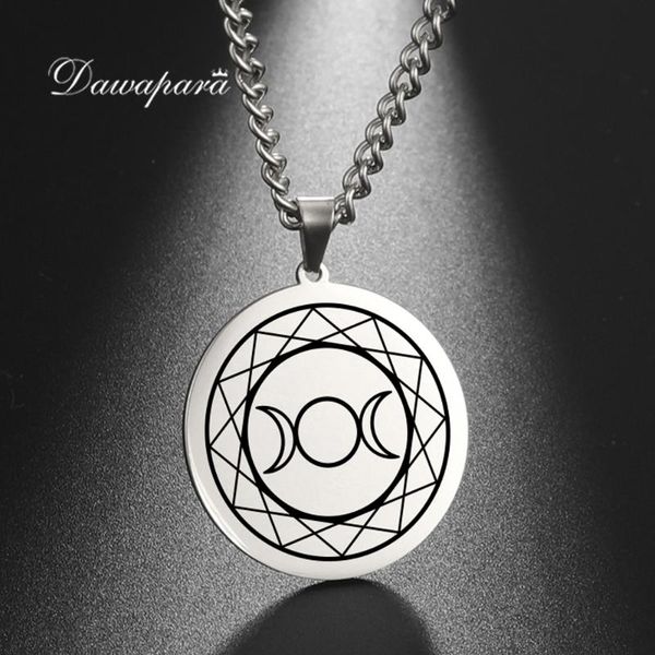dawapara viking triple moon goddess necklace laser wicca stainless steel jewelry pendant necklaces, Silver
dawapara viking triple moon goddess necklace laser wicca stainless steel jewelry pendant necklaces, Silver