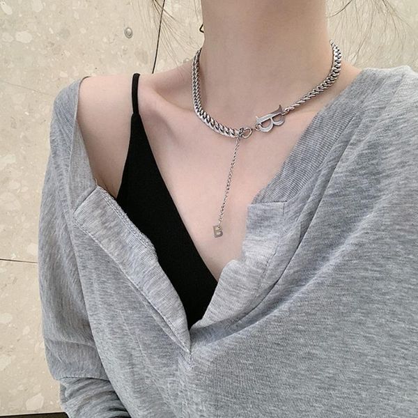pendant necklaces style personality fashion necklace stainless steel letter b retro hip hop women jewelry, Silver
pendant necklaces style personality fashion necklace stainless steel letter b retro hip hop women jewelry, Silver