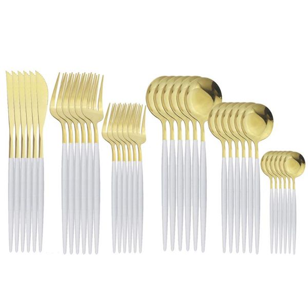 dinnerware sets 36pcs white gold cutlery stainless steel flatware tableware set dessert salad fork knife spoon kitchen
dinnerware sets 36pcs white gold cutlery stainless steel flatware tableware set dessert salad fork knife spoon kitchen