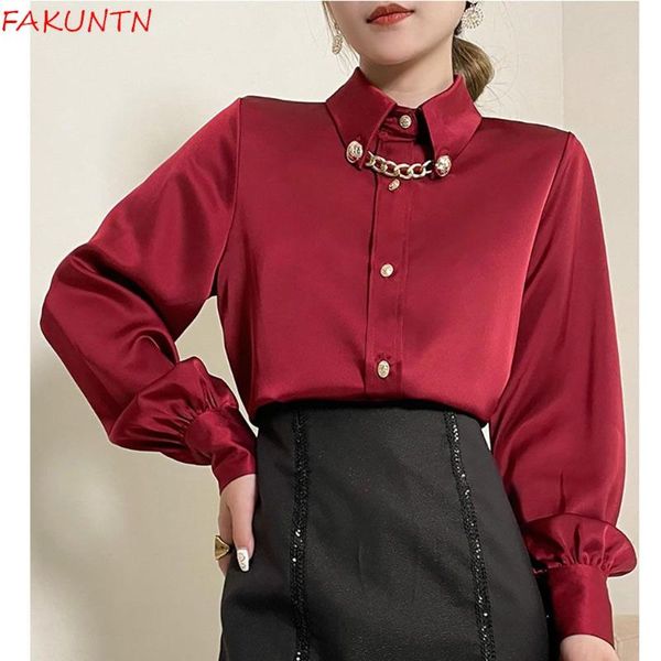 women's polos 2021 autumn women shirt metal chain long sleeves blouse shirts office work clothes clothing, White
women's polos 2021 autumn women shirt metal chain long sleeves blouse shirts office work clothes clothing, White
