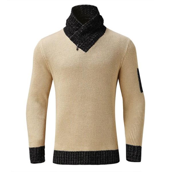 men's sweaters winter sweater 2021fashion england size solid color scarf high collar turtleneck warm long sleeve knitted pullover, White;black
men's sweaters winter sweater 2021fashion england size solid color scarf high collar turtleneck warm long sleeve knitted pullover, White;black