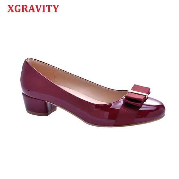 dress shoes xgravity autumn wedding round toe butterfly knot women short heel pumps elegant patent leather lady bridal a163, Black
dress shoes xgravity autumn wedding round toe butterfly knot women short heel pumps elegant patent leather lady bridal a163, Black