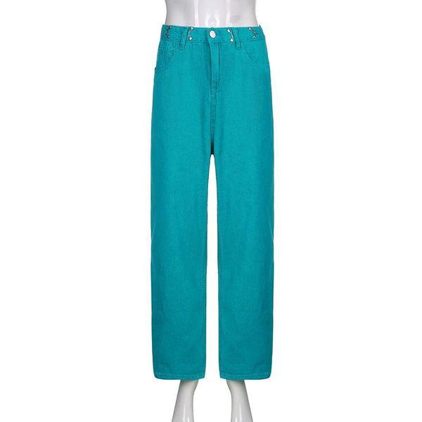women's jeans 100% cotton denim trousers women adjustable high waist ladies casual wear bottoms white blue green fashion straight pants
women's jeans 100% cotton denim trousers women adjustable high waist ladies casual wear bottoms white blue green fashion straight pants