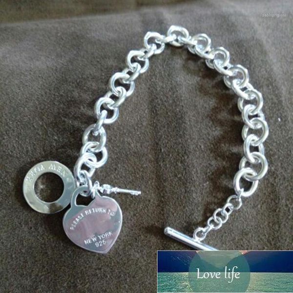 charm bracelets classic style original logo brand s925 silvers women bracelet toggle heart key tag pulseira fine jewelry gift1 factory price, Golden;silver
charm bracelets classic style original logo brand s925 silvers women bracelet toggle heart key tag pulseira fine jewelry gift1 factory price, Golden;silver