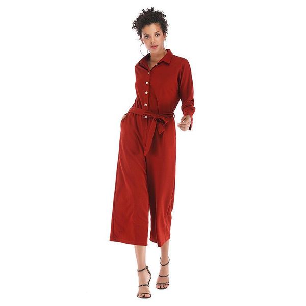 women's jumpsuits & rompers womens ladies casual single-breasted solid color wide leg pants loose long sleeve jumpsuit romper with wais, Black;white
women's jumpsuits & rompers womens ladies casual single-breasted solid color wide leg pants loose long sleeve jumpsuit romper with wais, Black;white