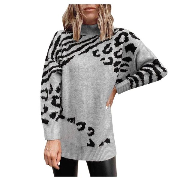 women's sweaters female fashion womens turtleneck jumpers elegant autumn winter long sleeve knitted sweater casual loose leopard printe, White;black
women's sweaters female fashion womens turtleneck jumpers elegant autumn winter long sleeve knitted sweater casual loose leopard printe, White;black
