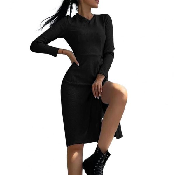 casual dresses elegant women dress bodycon solid color ribbed autumn winter split hem waist tied knitted party for daily wear, Black;gray
casual dresses elegant women dress bodycon solid color ribbed autumn winter split hem waist tied knitted party for daily wear, Black;gray