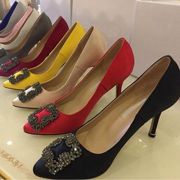 classics brand pumps women high heel shoes wedding 10cm square buckle drill suede high-heeled with thin 35-42 dress, Black
classics brand pumps women high heel shoes wedding 10cm square buckle drill suede high-heeled with thin 35-42 dress, Black