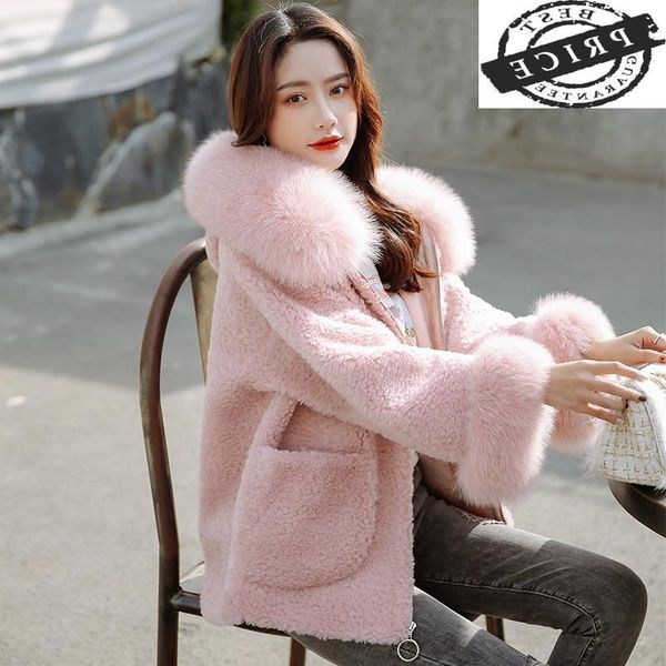women's fur & faux lamb autumn winter coats women real sheep shearing jakcets natural wool overcoat clothes 2021 lwl13, Black
women's fur & faux lamb autumn winter coats women real sheep shearing jakcets natural wool overcoat clothes 2021 lwl13, Black