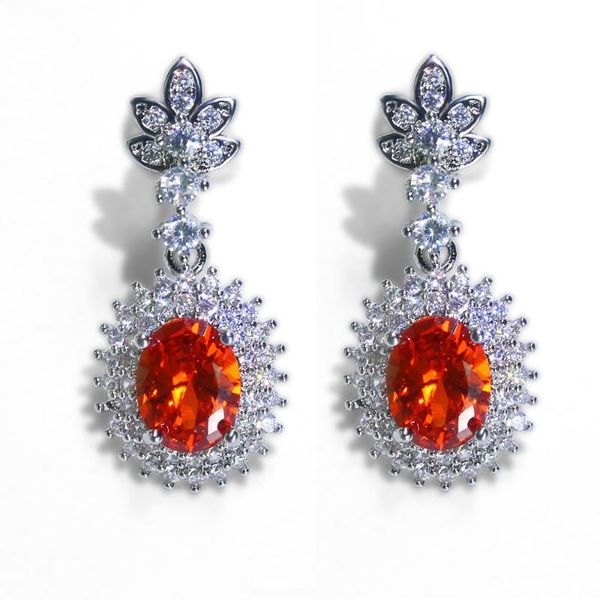 dangle & chandelier zhouyang light luxury women's earrings red zircon temperament elegant flower jewelry 2021 trend earing wedding jewe, Silver
dangle & chandelier zhouyang light luxury women's earrings red zircon temperament elegant flower jewelry 2021 trend earing wedding jewe, Silver
