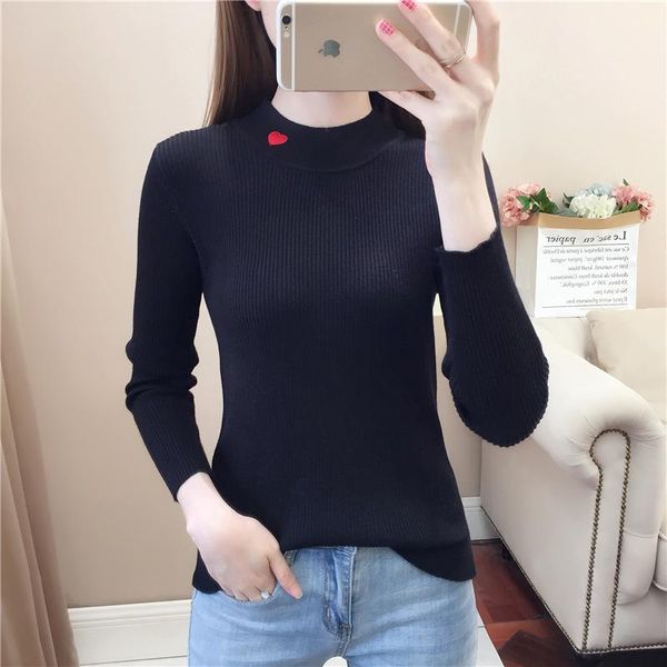 #6320 pink red purple black white women sweaters turtleneck ladies cotton slim tight pulover female solid knitwear thin women's, White;black
#6320 pink red purple black white women sweaters turtleneck ladies cotton slim tight pulover female solid knitwear thin women's, White;black