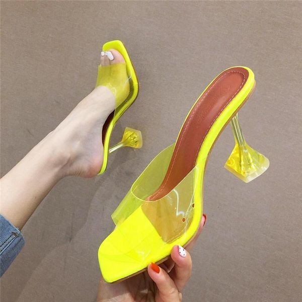 slippers 2021 summer fashion women clear neon high heels lady lime green slides transparent dress shoes female jelly, Black
slippers 2021 summer fashion women clear neon high heels lady lime green slides transparent dress shoes female jelly, Black