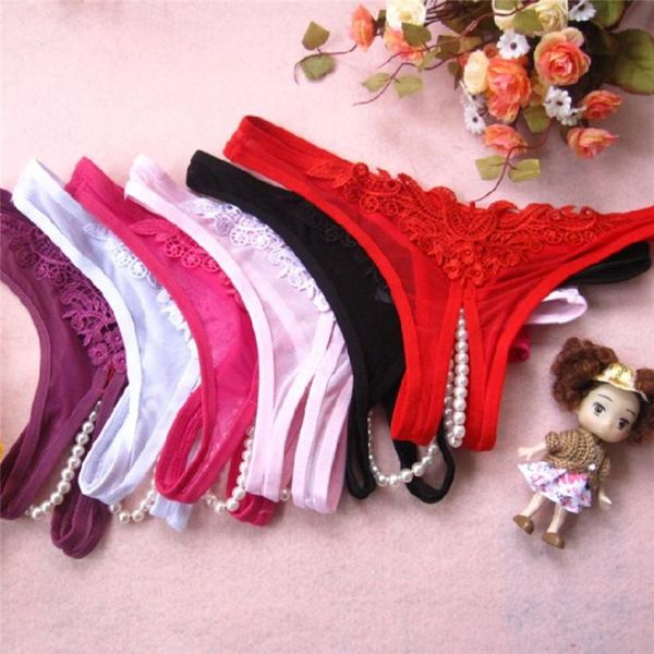women lingerie lace g-string bowknot low waist pearl thongs panties latex briefs erotic underwear women's, Black;pink
women lingerie lace g-string bowknot low waist pearl thongs panties latex briefs erotic underwear women's, Black;pink