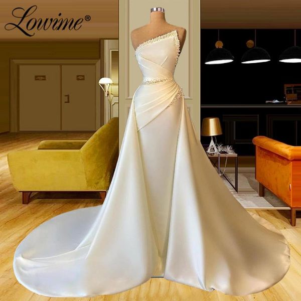 party dresses pearls long prom mermaid satin strapless elegant women formal gowns 2021 beaded customized plus size evening dress, White;black
party dresses pearls long prom mermaid satin strapless elegant women formal gowns 2021 beaded customized plus size evening dress, White;black