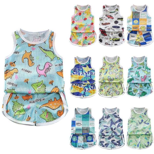 clothing sets kids vest+short pants sleeveless breathable cartoon summer clothes, White
clothing sets kids vest+short pants sleeveless breathable cartoon summer clothes, White