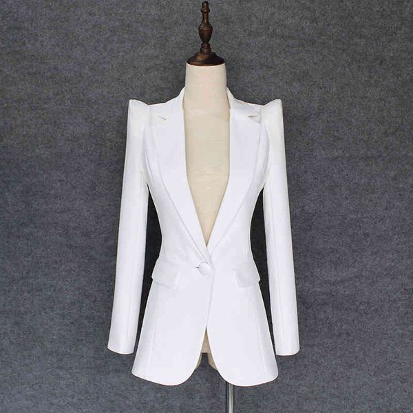 women's suits & blazers fashion designer jacket soaring shoulders single button outer wear qymn, White;black
women's suits & blazers fashion designer jacket soaring shoulders single button outer wear qymn, White;black
