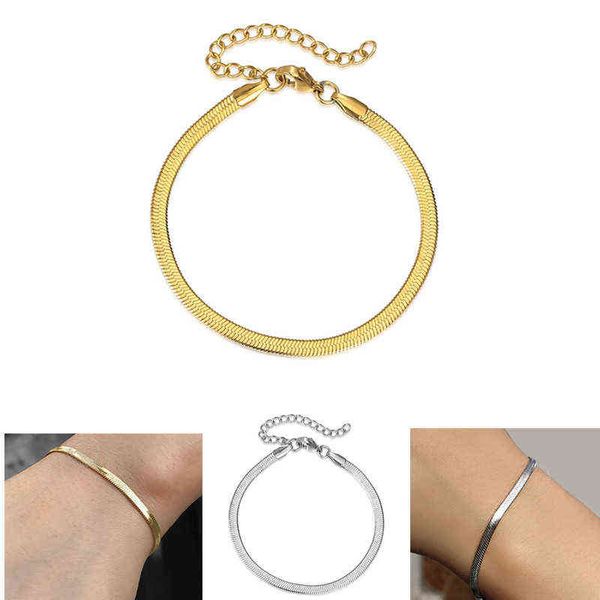 gold silver color adjustable stainless steel snake bracelet for women girls 3/4mm herringbone flat chain db319a, Golden;silver
gold silver color adjustable stainless steel snake bracelet for women girls 3/4mm herringbone flat chain db319a, Golden;silver