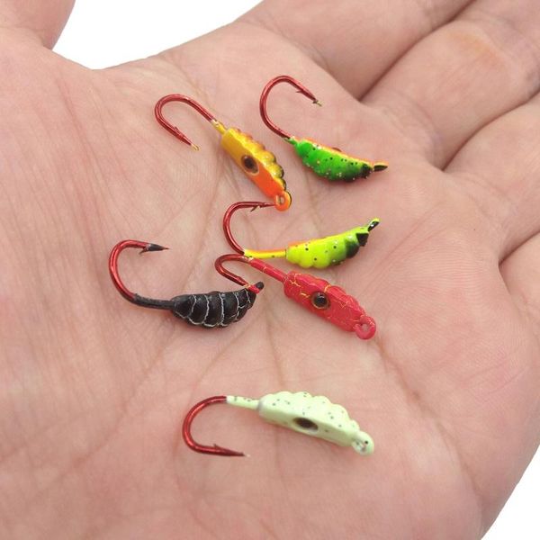 6pcs/lot winter ice fishing hook lure metal worm bait fish 2.2cm 1.4g lead head jigging tackle 4 hooks
6pcs/lot winter ice fishing hook lure metal worm bait fish 2.2cm 1.4g lead head jigging tackle 4 hooks