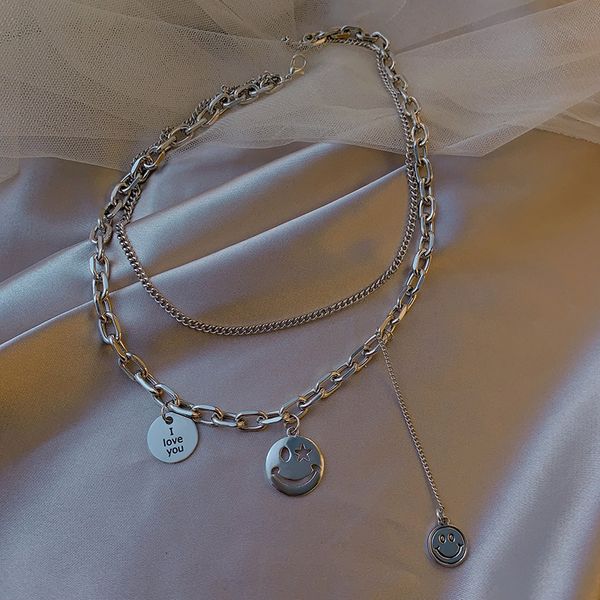 xianlan207 necklace female 2020 new niche design feeling smile multilayer collarbone chain qiu dong female light luxury high-grade, Silver
xianlan207 necklace female 2020 new niche design feeling smile multilayer collarbone chain qiu dong female light luxury high-grade, Silver