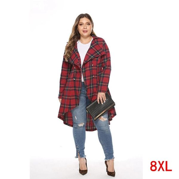 women's jackets plus size big 6xl 7xl 8xl bust 130cm large plaid shirt jacket autumn and winter long-sleeved loose coat, Black;brown
women's jackets plus size big 6xl 7xl 8xl bust 130cm large plaid shirt jacket autumn and winter long-sleeved loose coat, Black;brown