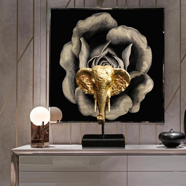 candle holders lucky animal figurine for interior golden elephant crafts statues sculptures home decoration living room d302
candle holders lucky animal figurine for interior golden elephant crafts statues sculptures home decoration living room d302