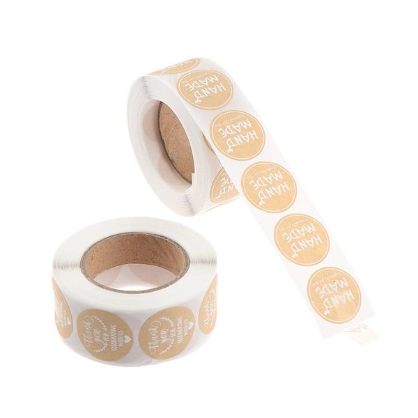 gift wrap 500pcs natural kraft round handmade stickers scrapbooking for package adhesive thank you sticker seal labels stationery 
gift wrap 500pcs natural kraft round handmade stickers scrapbooking for package adhesive thank you sticker seal labels stationery