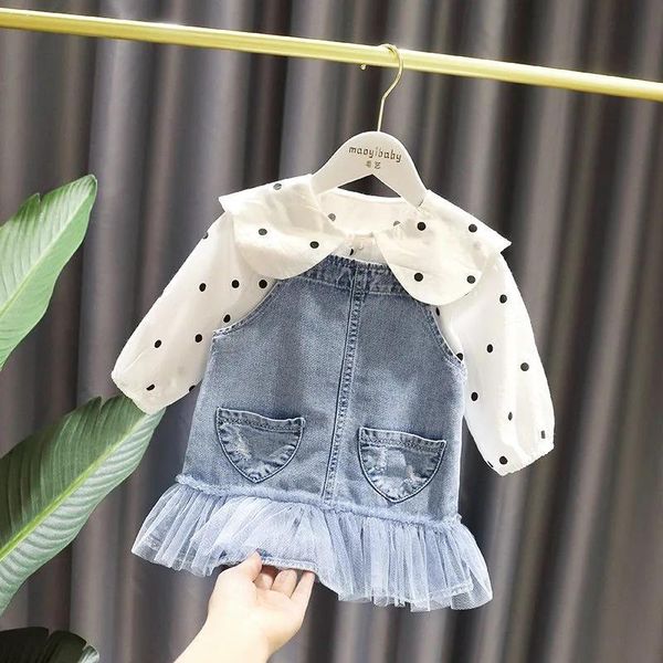 girls dress baby clothes suits suspenders skirts sets children's spring summer dresses denim clothing, White
girls dress baby clothes suits suspenders skirts sets children's spring summer dresses denim clothing, White