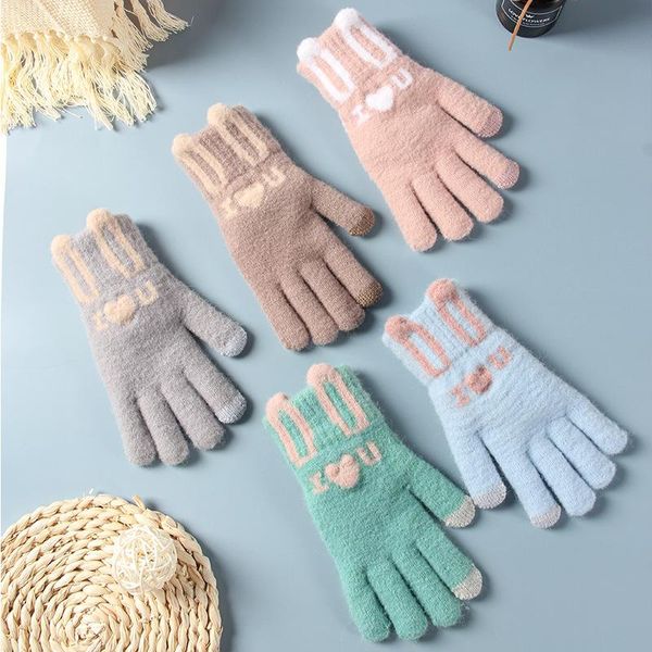 five fingers gloves fashion wool winter touch screen knitted warmth thick fluff riding five-finger skin-friendly female, Blue;gray
five fingers gloves fashion wool winter touch screen knitted warmth thick fluff riding five-finger skin-friendly female, Blue;gray