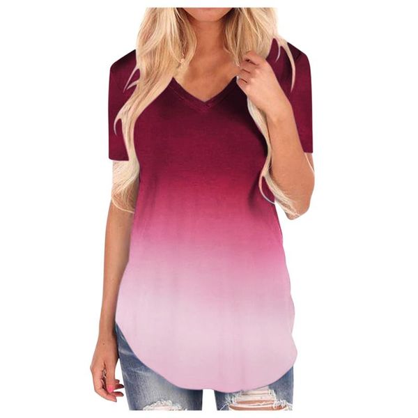 women's blouses & shirts blouse gradient color v neck short sleeve summer tunics women elegant fashion blusas chemise femme 2021, White
women's blouses & shirts blouse gradient color v neck short sleeve summer tunics women elegant fashion blusas chemise femme 2021, White