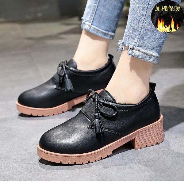 dress shoes 2021 spring korean version wind women's small tassels thick with retro single bottom girls, Black
dress shoes 2021 spring korean version wind women's small tassels thick with retro single bottom girls, Black
