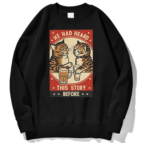 he had heard this story before printed womens hoody personality pullovers streetwear casual hoodies fleece oversize sweatshirt women's, Black
he had heard this story before printed womens hoody personality pullovers streetwear casual hoodies fleece oversize sweatshirt women's, Black