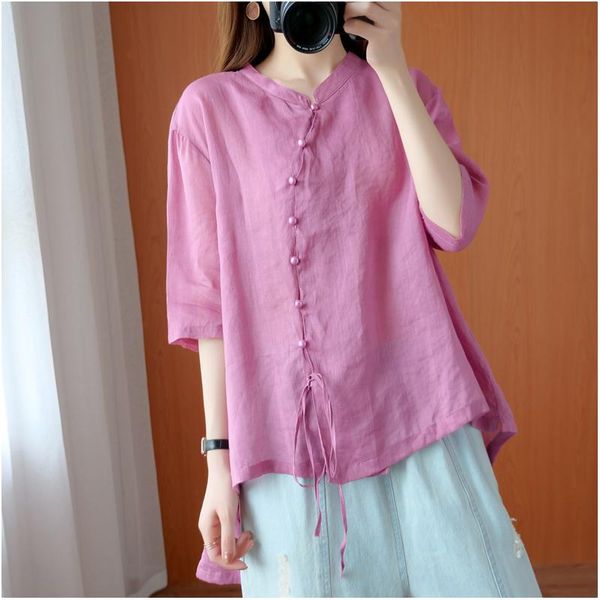 cotton linen blouse short sleeve large women clothing lady and blouses casual clothes comfortable touch shirts women's, White
cotton linen blouse short sleeve large women clothing lady and blouses casual clothes comfortable touch shirts women's, White